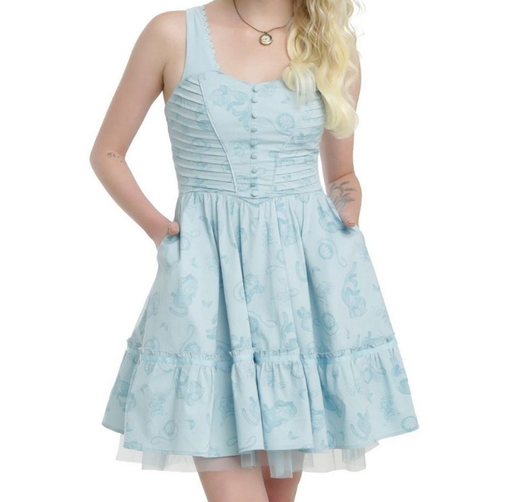 Disney Alice Through The Looking Glass Alice Tea Party Dress blue